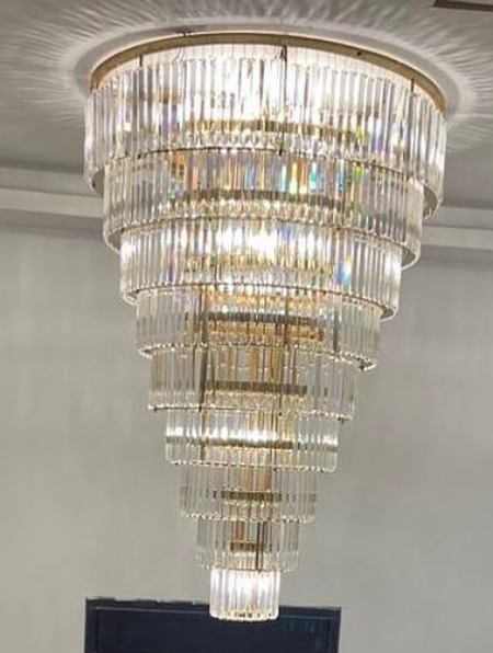 RANA 90 CM  KRİSTAL TAŞLI GALERİ BOŞLUĞU AVİZESİ