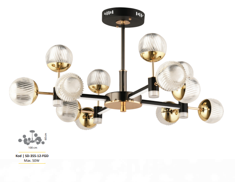 RANA 358-12 FGD  MODERN LEDLİ AVİZE